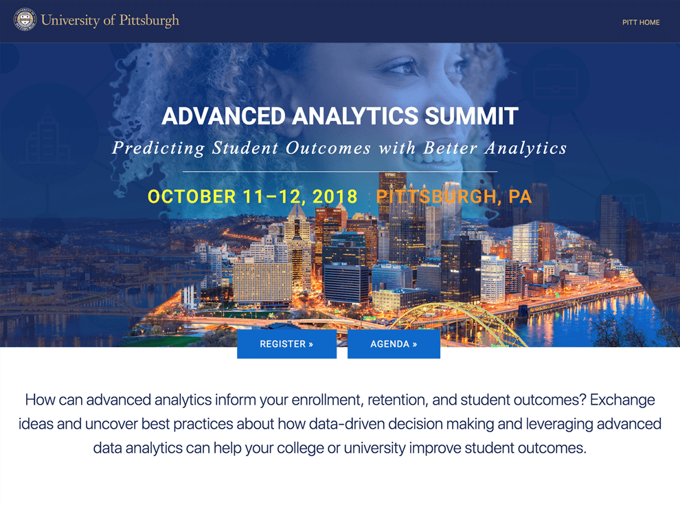Advanced Analytics Summit website preview